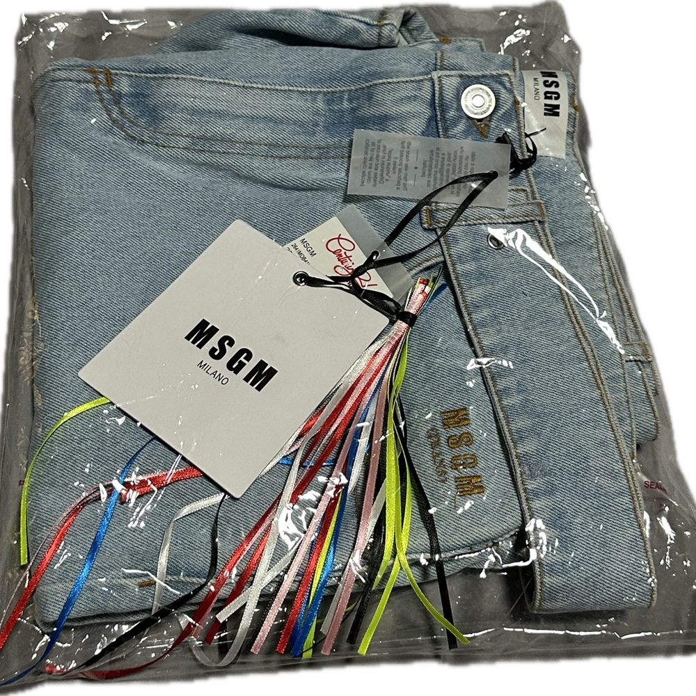 MSGM Milano Casual Light Blue Denim Shorts Size 40 (Women) - Picture 15 of 16